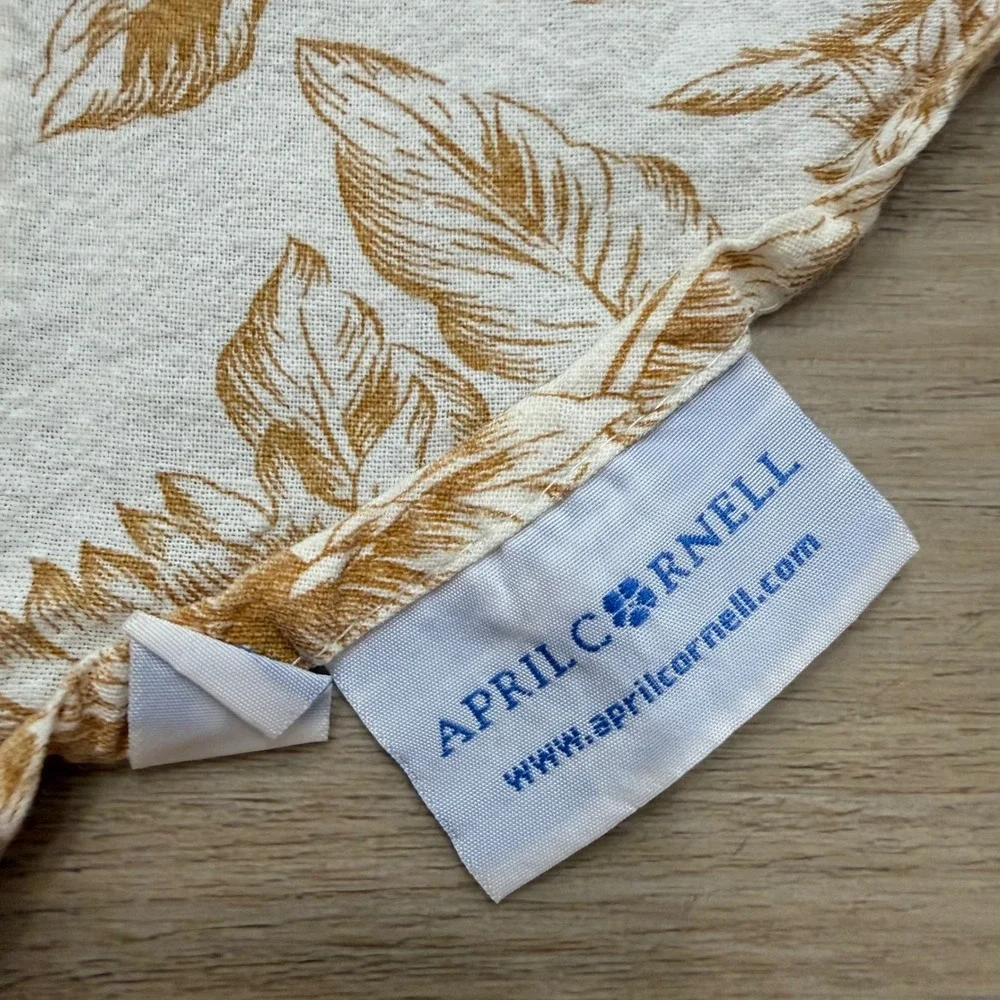 April Cornell Round Tablecloth Sunflower Floral Cottagecore Farmhouse 64 Inch